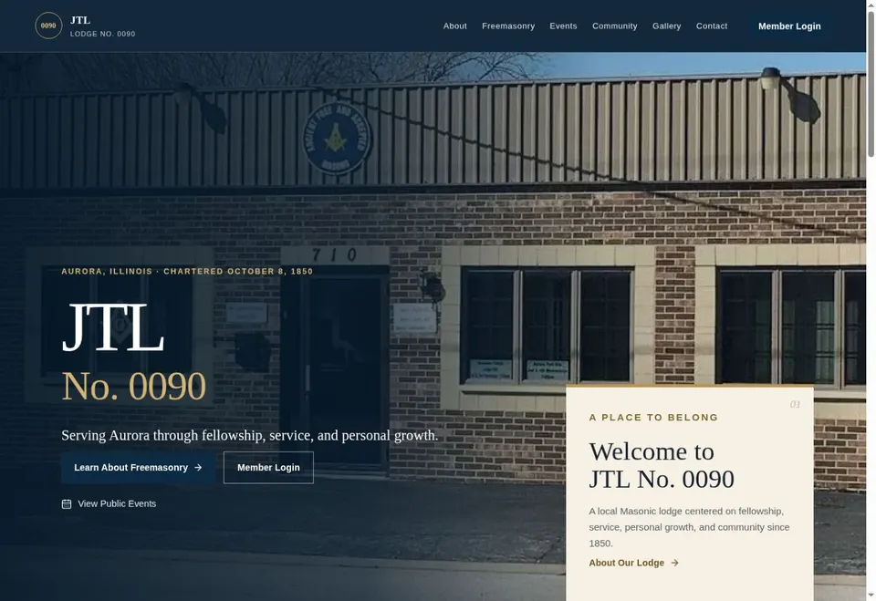 JTL90 Lodge — homepage preview
