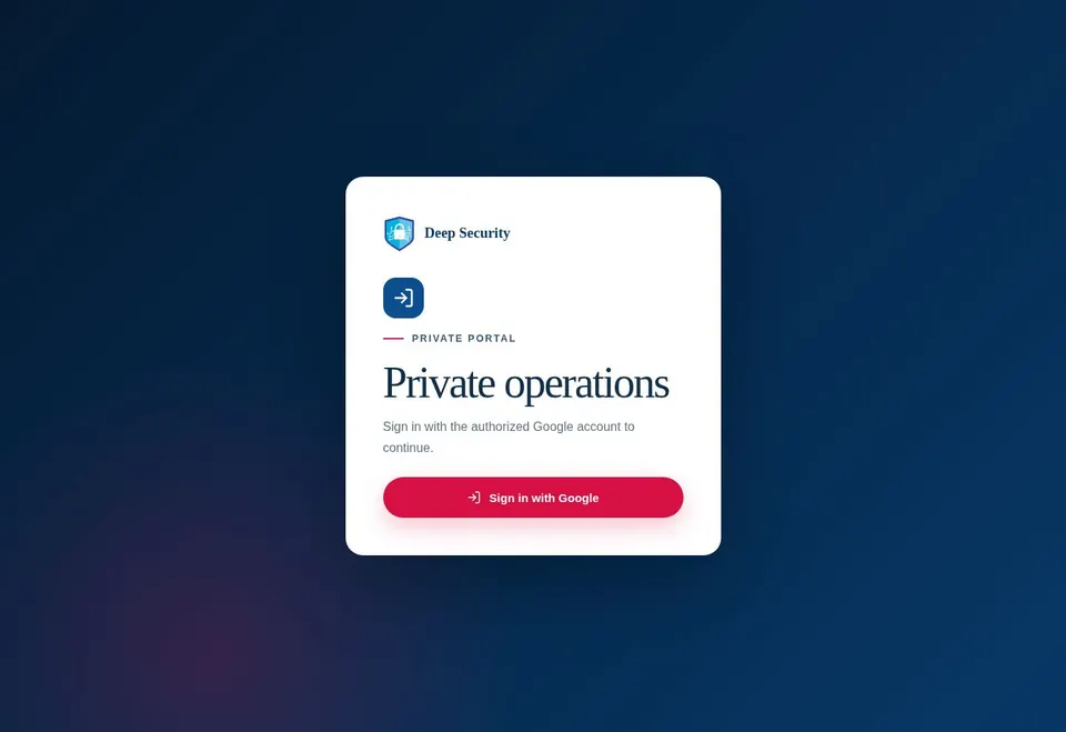 QR Tracking — public access screen